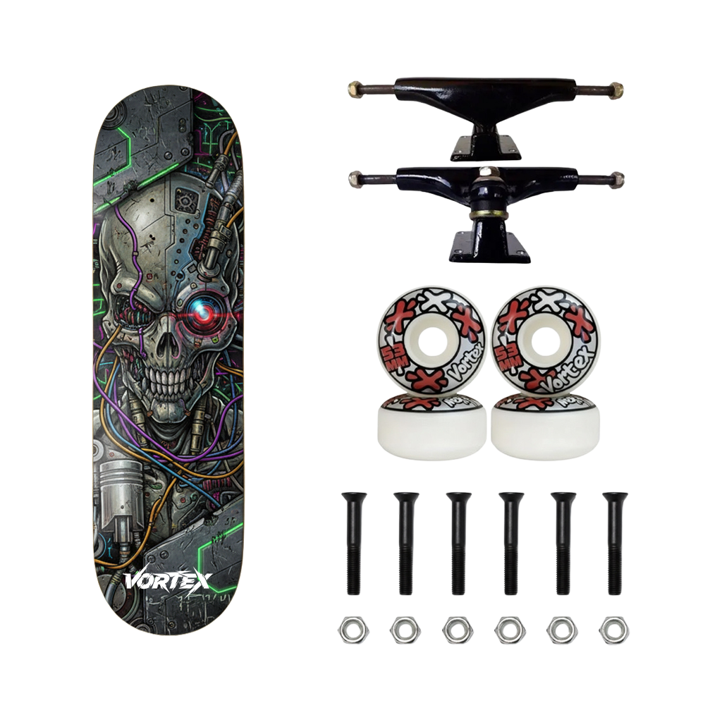 Skate Completo Cyber Skull