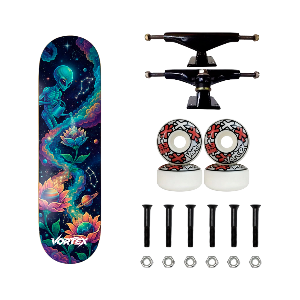 Skate Completo Cosmic Garden